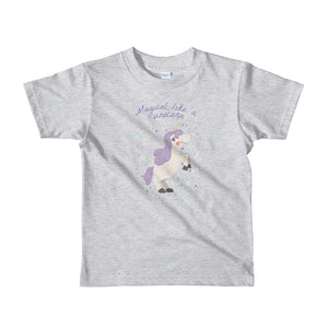 gray Unicorn kids t-shirt