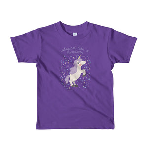 purple "Magical Like a Unicorn" t-shirt