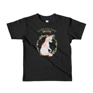"Accept You Inner Unicorn" Short sleeve kids t-shirt