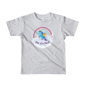 Gray sleeve kids unicorn t-shirt