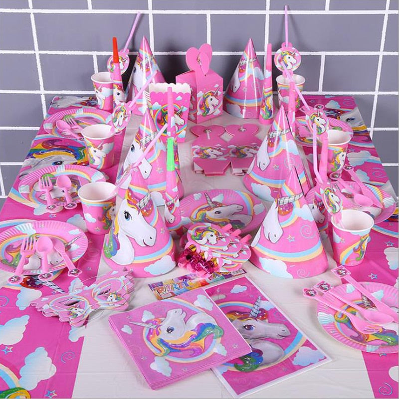 Unicorn Birthday Theme Party Set (61 pcs)