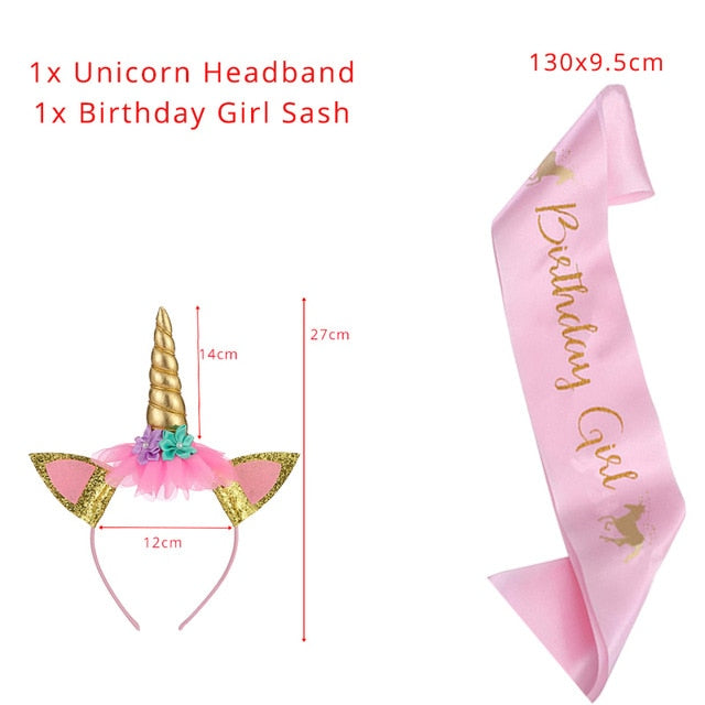 Unicorn Birthday Decor Tableware Party Kit