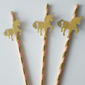 Unicorn Paper Straws For Birthday
