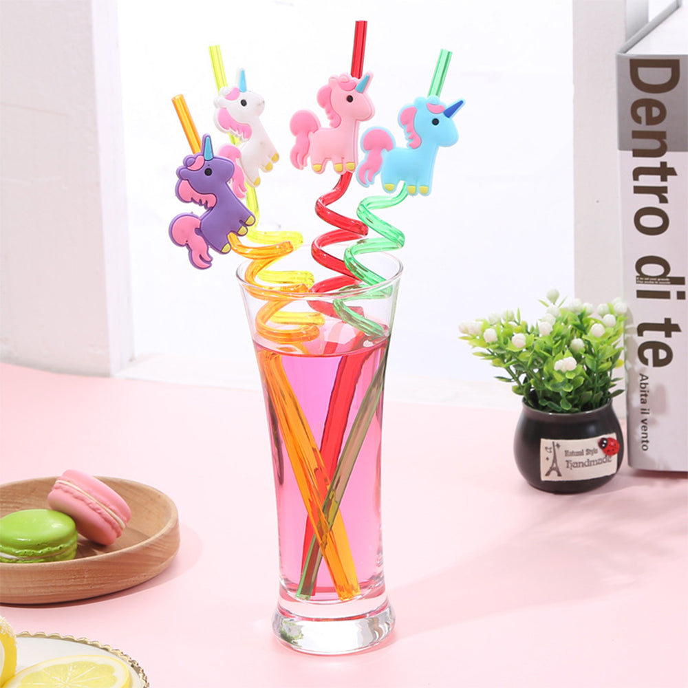 Cartoon Unicorn Straws